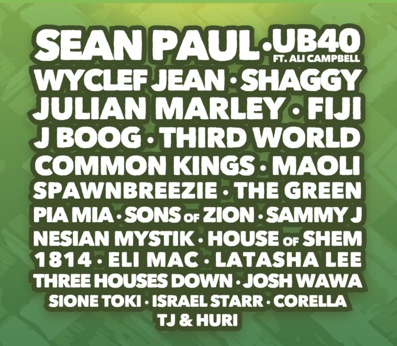 The Line Up For One Love 2024 Is Revealed Reggae International   One Love Festival New Zealand 2024 Line Up 1 800x698 